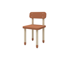 Dreven stolika s operadlom pre deti erven Flexa Dots