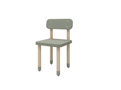 Dreven stolika s operadlom pre deti sivozelen Flexa Dots
