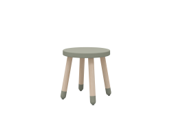 Dreven stolika bez operadla pre deti sivozelen Flexa Dots
