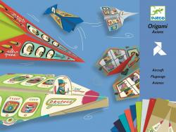DJ08760_Kreatvna sada Djeco Origami papierov skladaky lietadl pre chlapcov)od 7 ro (1)