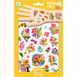 Tetovaky pre deti Akvarelov kvety Djeco