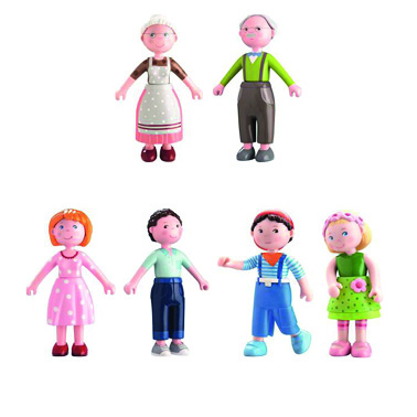 Ohybn postaviky Rodina 6 ks Haba Little Friends
