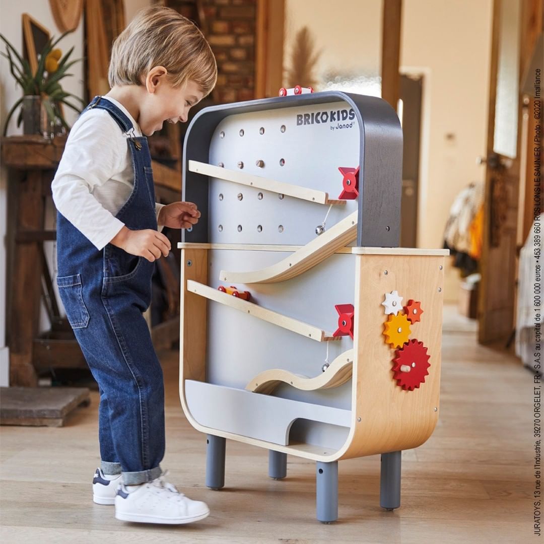 Dreven obojstrann detsk diela a zvodn drha 2v1 BricoKids Janod 34 ks 