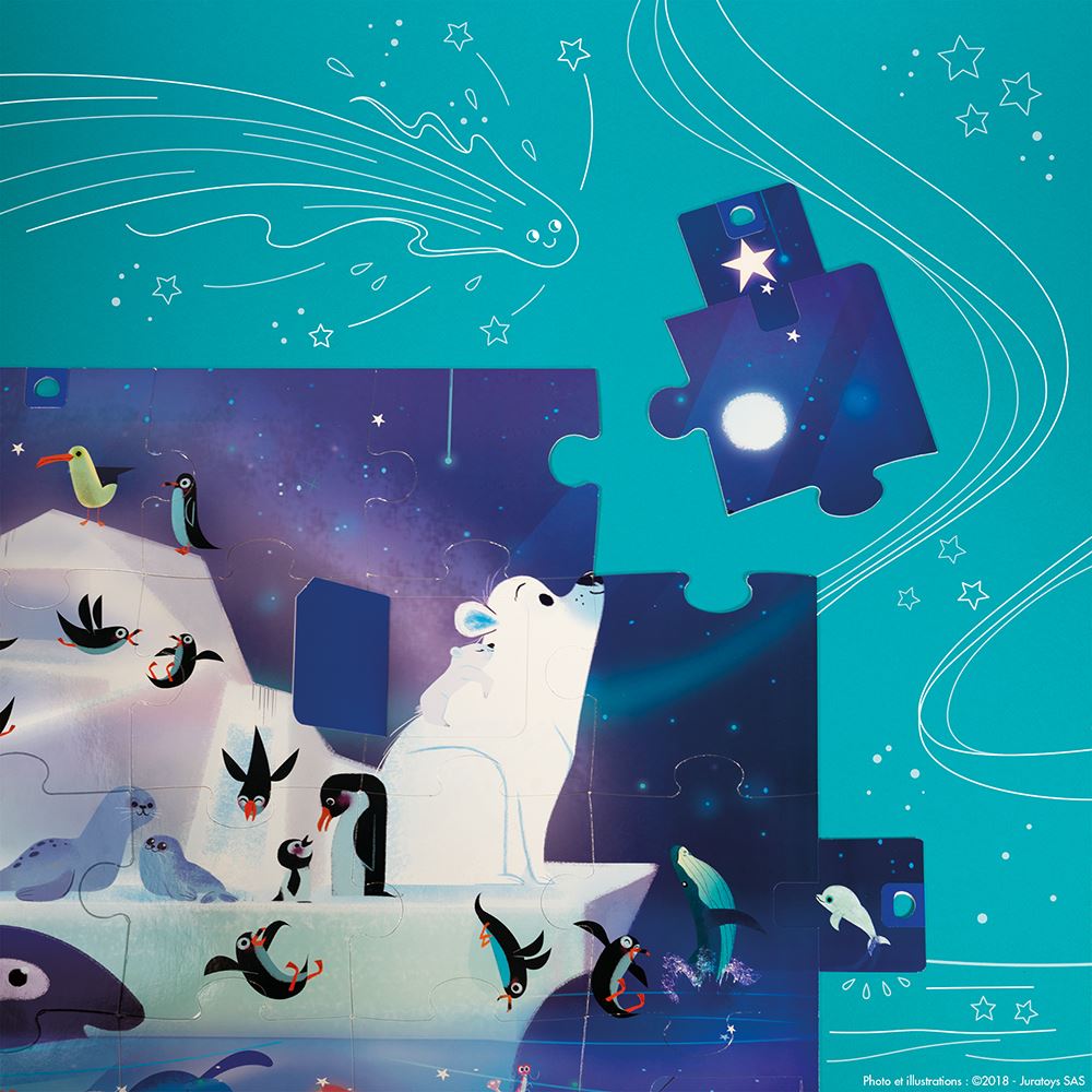 Detsk� puzzle s prekvapen�m Zvieratk� Antarkt�da Janod s otv�rac�mi okienkami 20 ks od 2r.