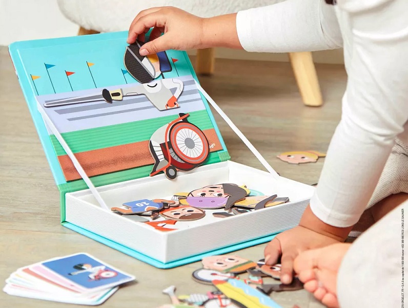 Magnetick kniha skladaka pre deti port Magnetibook Janod