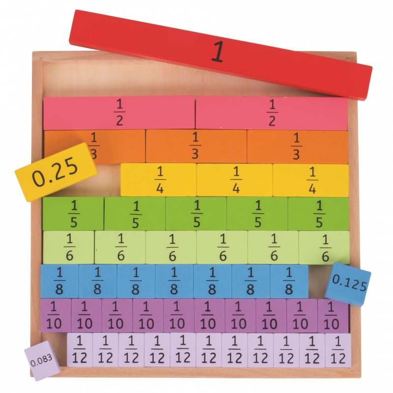 Hra na rozvoj matematickch predstv Bigjigs Potanie zlomky 51 ks od 3 rokov