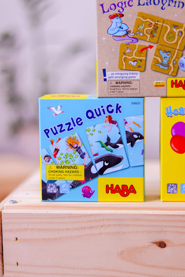 Mini hra pre deti R�chle puzzle Haba od 4 rokov