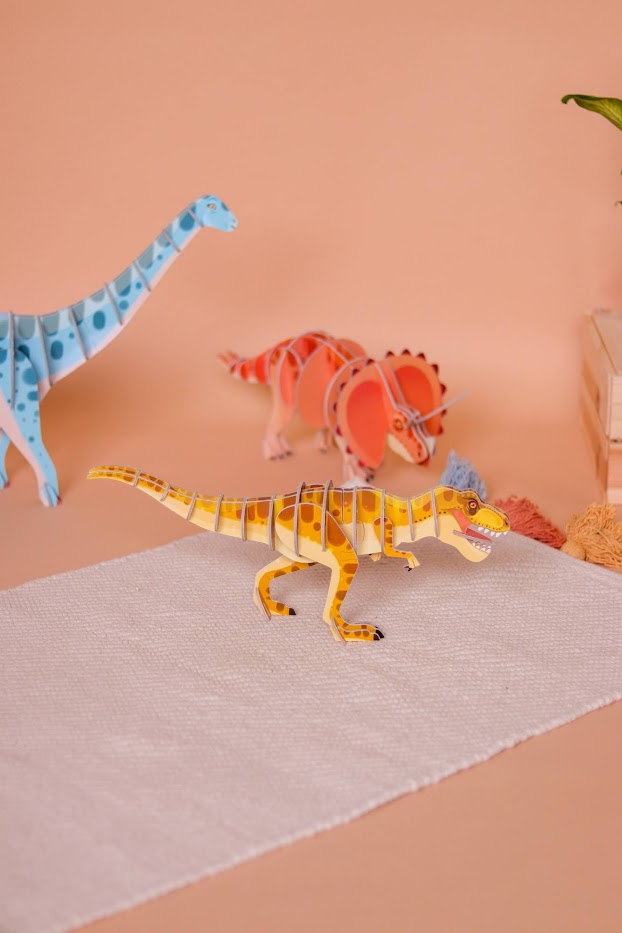 Dreven 3D puzzle pre deti Dinosaurus T-Rex Dino Janod 27 ks