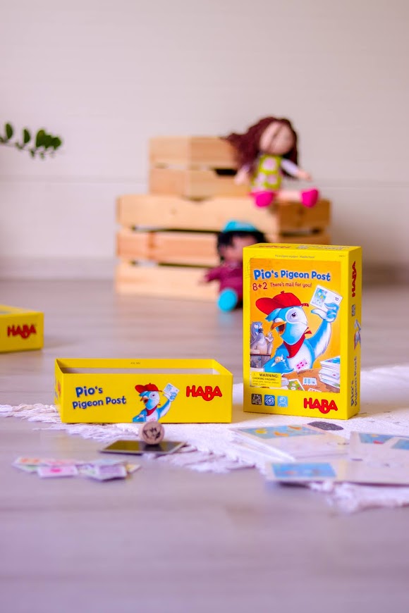 Spoločenská hra pre deti Pio poštový holub Haba