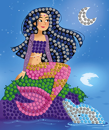 Kreatívna sada mozaika Delfíny a Morské panny Janod Atelier Maxi od 7 rokov