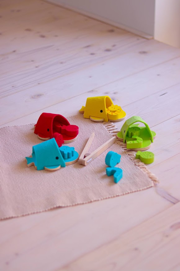 Montessori hra�ka na triedenie pod�a farieb Ve�ryby Janod od 2 rokov