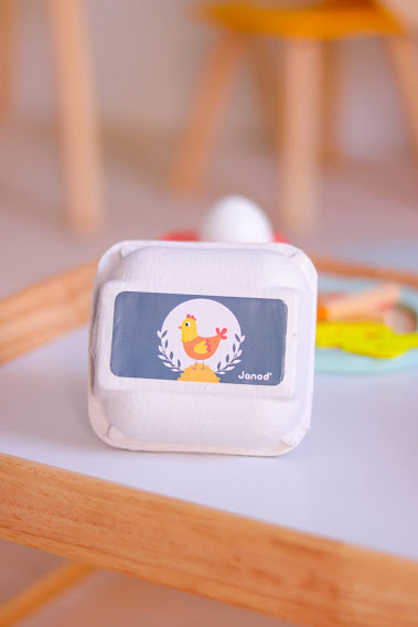 Drevené magnetické vajíčka pre deti v obale Janod od 3 rokov