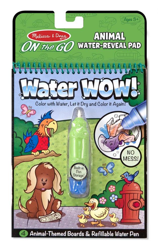 water wow, malovanie s vodou, omalovanky, hry na cesty, Omaľovánky s vodou Magické pero Zvieratká WATER WOW Melissa and Dough od 3 rokov