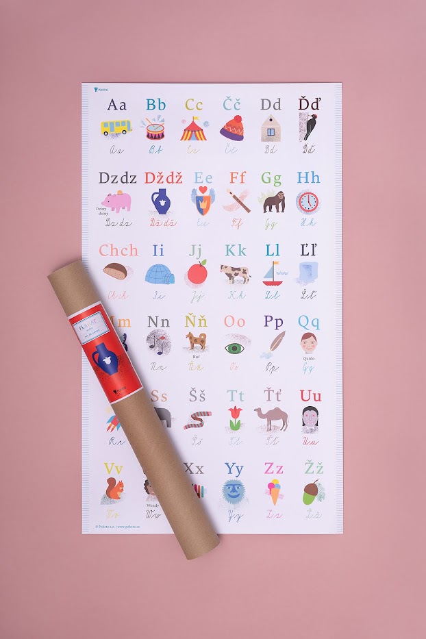 Plagát slovenská abeceda nielen pre školákov Poketo