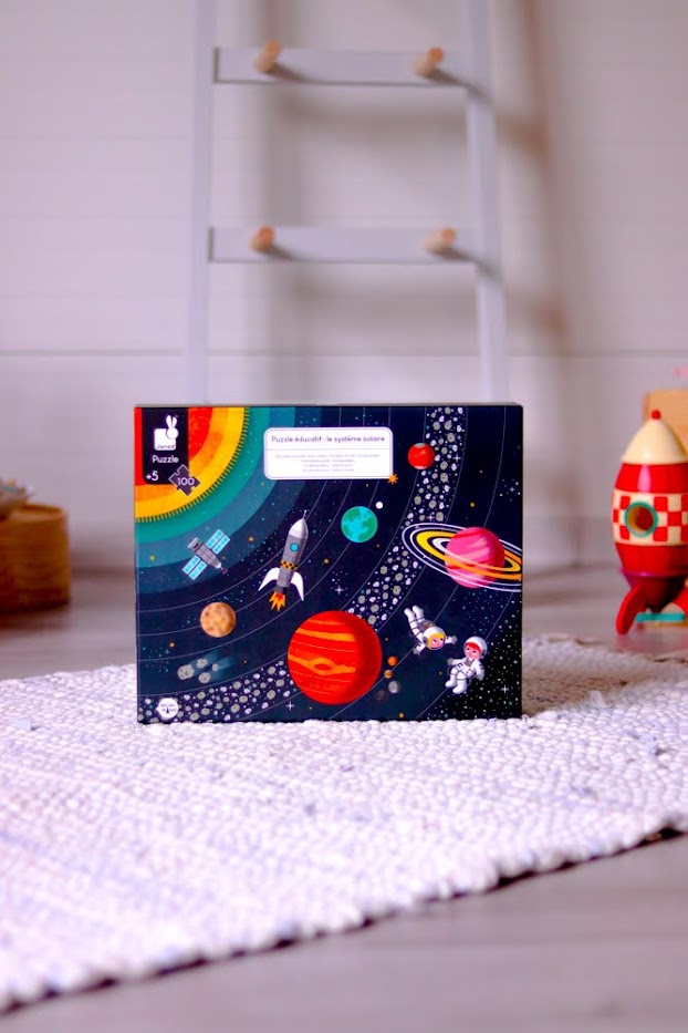 Vzdelávacie puzzle pre deti Vesmír a slnečná sústava Janod 100 ks
