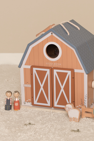 Little Dutch Drevený domèek s postavièkami Farma prenosný