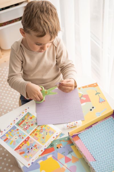 Kreatvna sada Strihanie a nalepovanie My arts&crafts Janod od 4 rokov