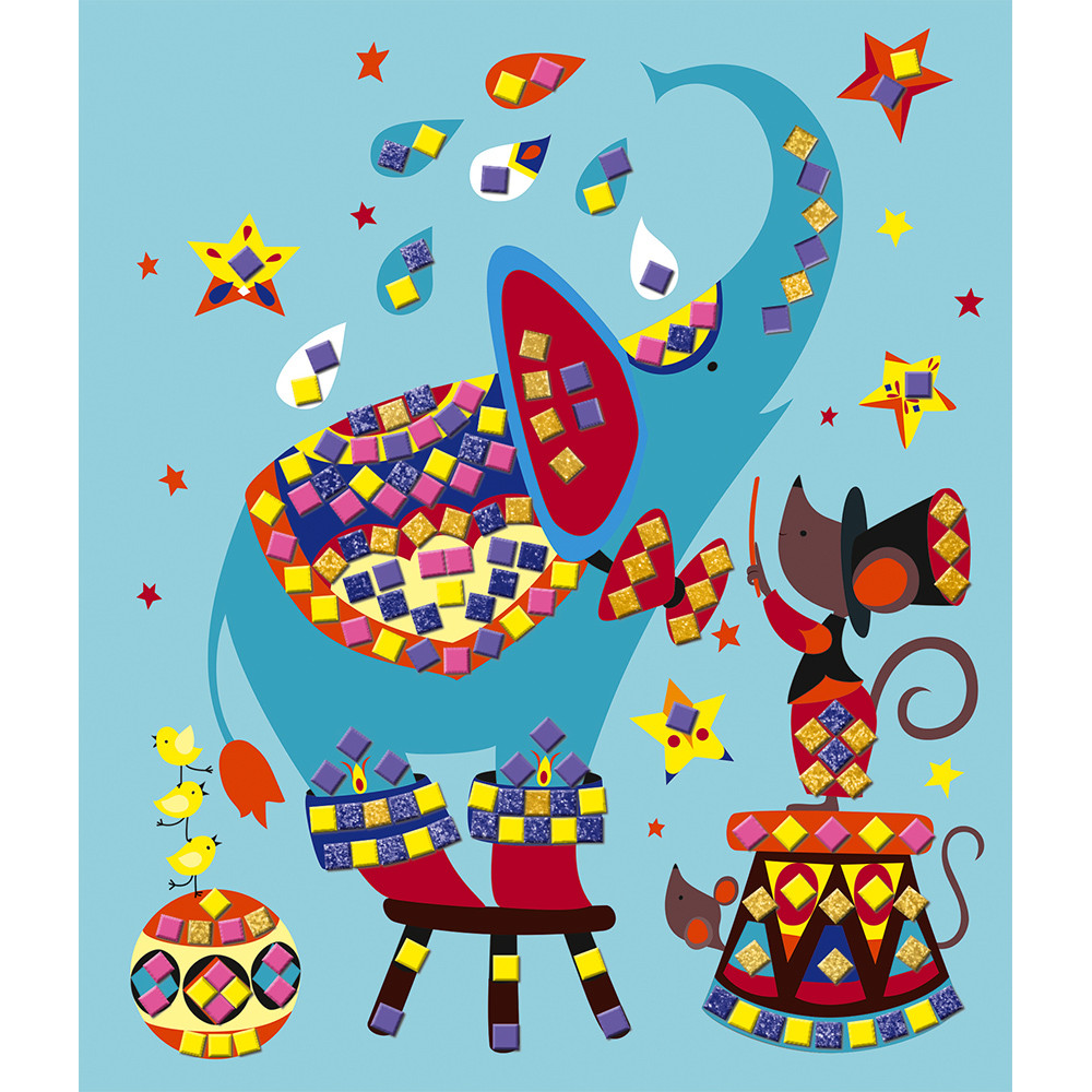Kreatívne hračky na tvorenie Mozaika Cirkus Janod Atelier Sada Maxi