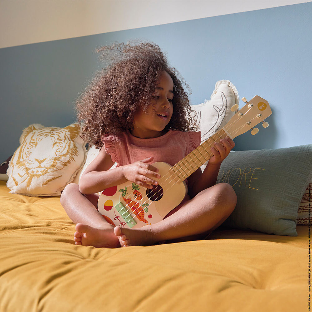 Drevené ukulele pre deti Janod Sunshine od 3 rokov