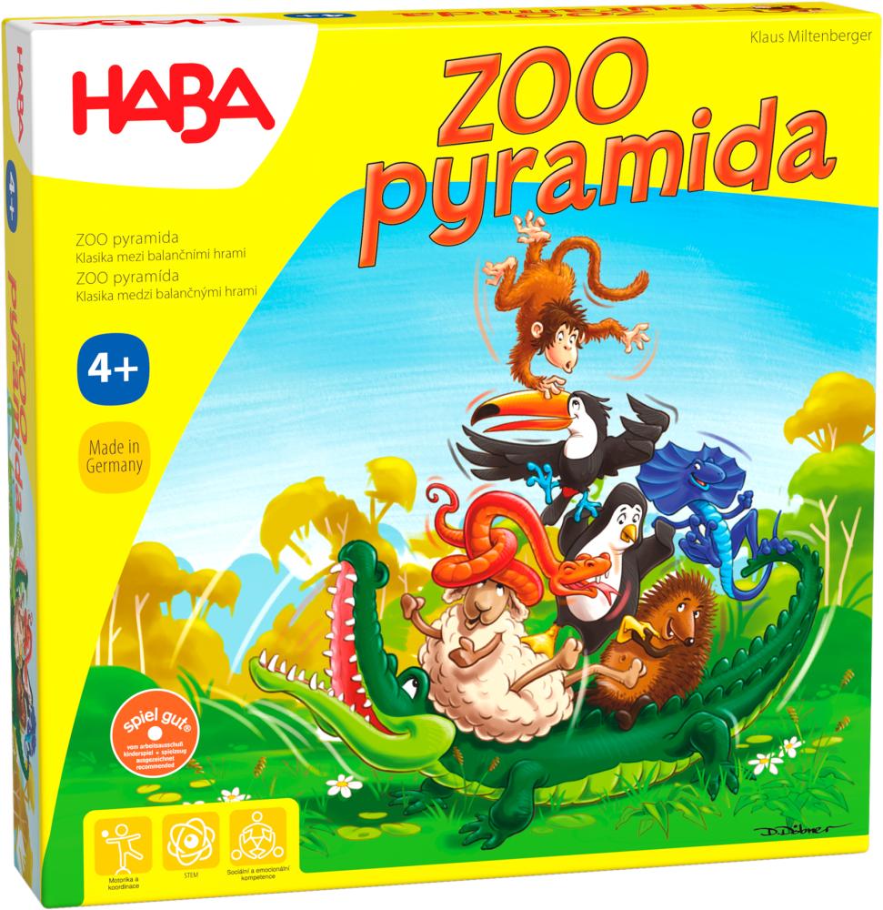 Spoloèenská hra pre deti na rozvoj motoriky ZOO pyramida SK CZ verzia Haba od 4 rokov