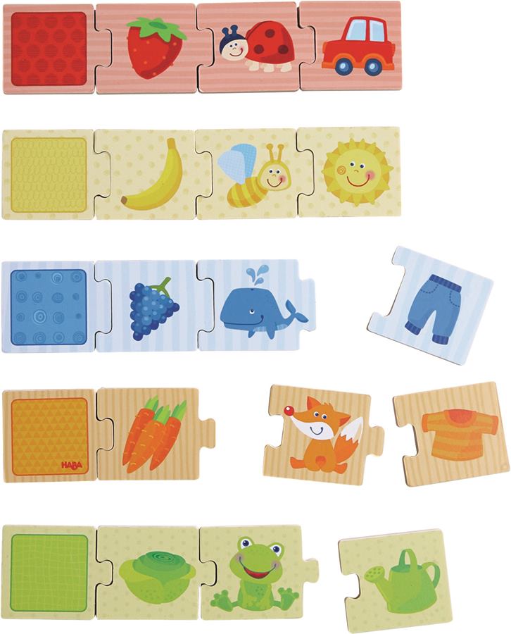 Dreven puzzle na uenie farieb a priraovanie 20 ks od 2 rokov Haba