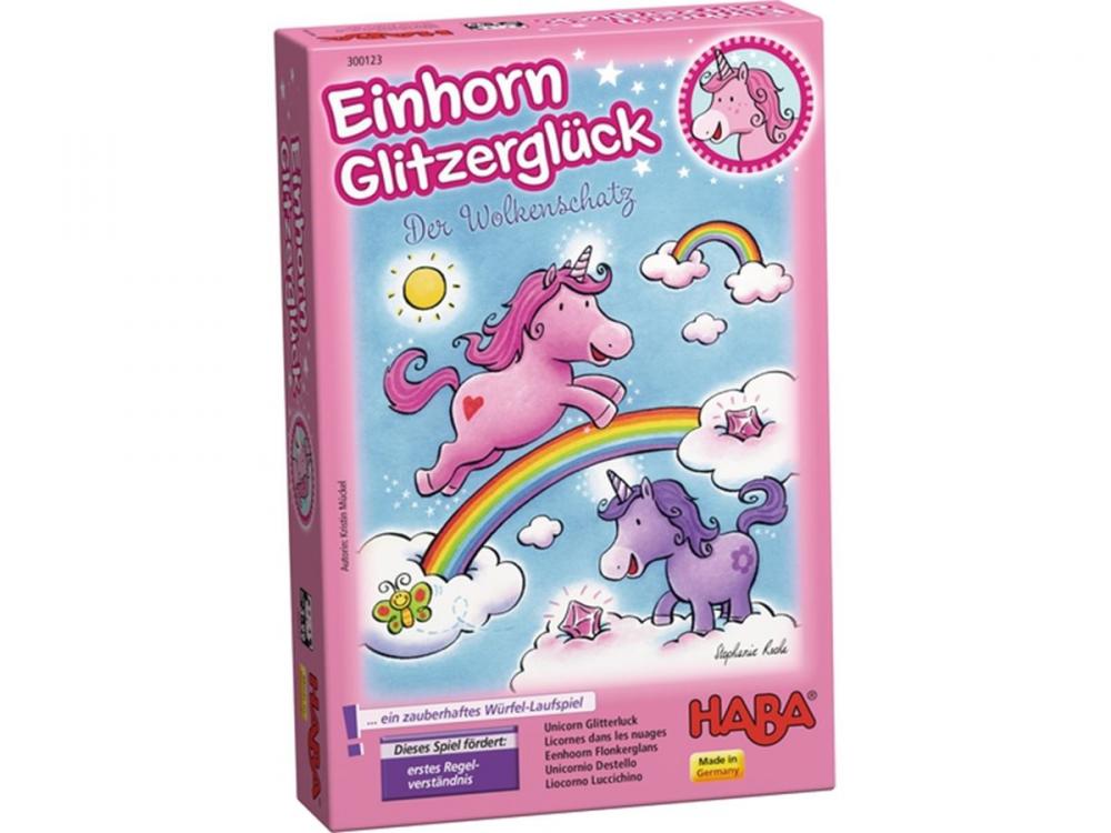 Spoloensk hra Unicorn Glitterluck Haba anglick verzia od 3 rokov 2-4 hrov
