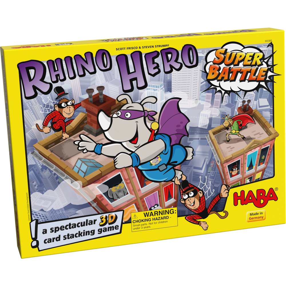 Spoločenská hra pre deti Rhino Hero Super Bitka Haba od 5 rokov