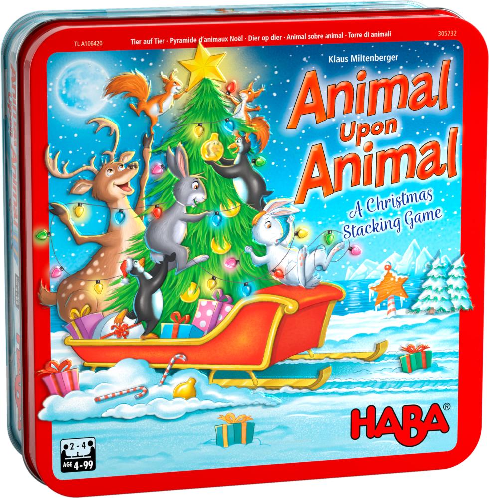Spoločenská hra na rozvoj motoriky Zviera na zviera Vianoce Haba od 4 rokov