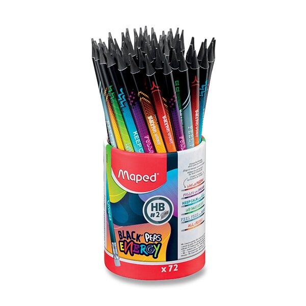 Grafitová ceruzka Black'Peps Energy Maped tvrdosť HB mix 6 farieb
