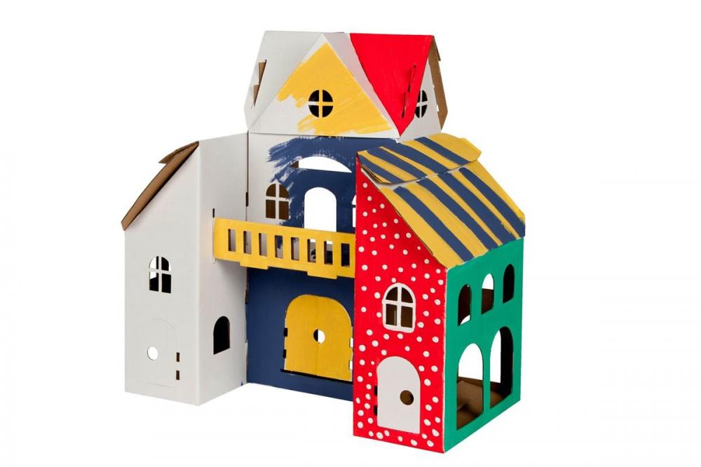 Skladačka z papiera Domček pre bábiky veľkosť L Kidmania.sk