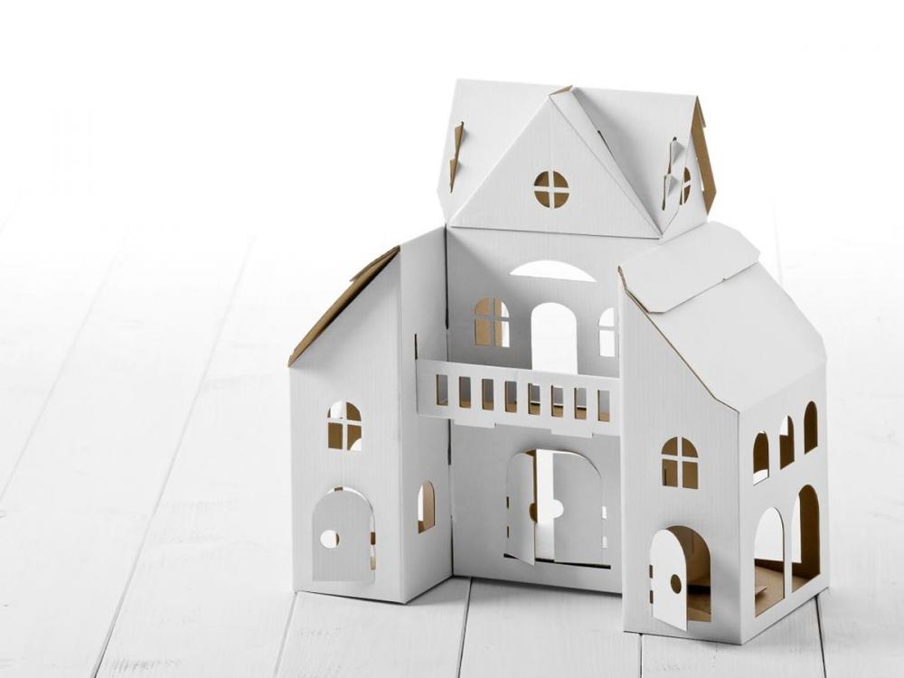 Skladačka z papiera Domček pre bábiky veľkosť L Kidmania.sk