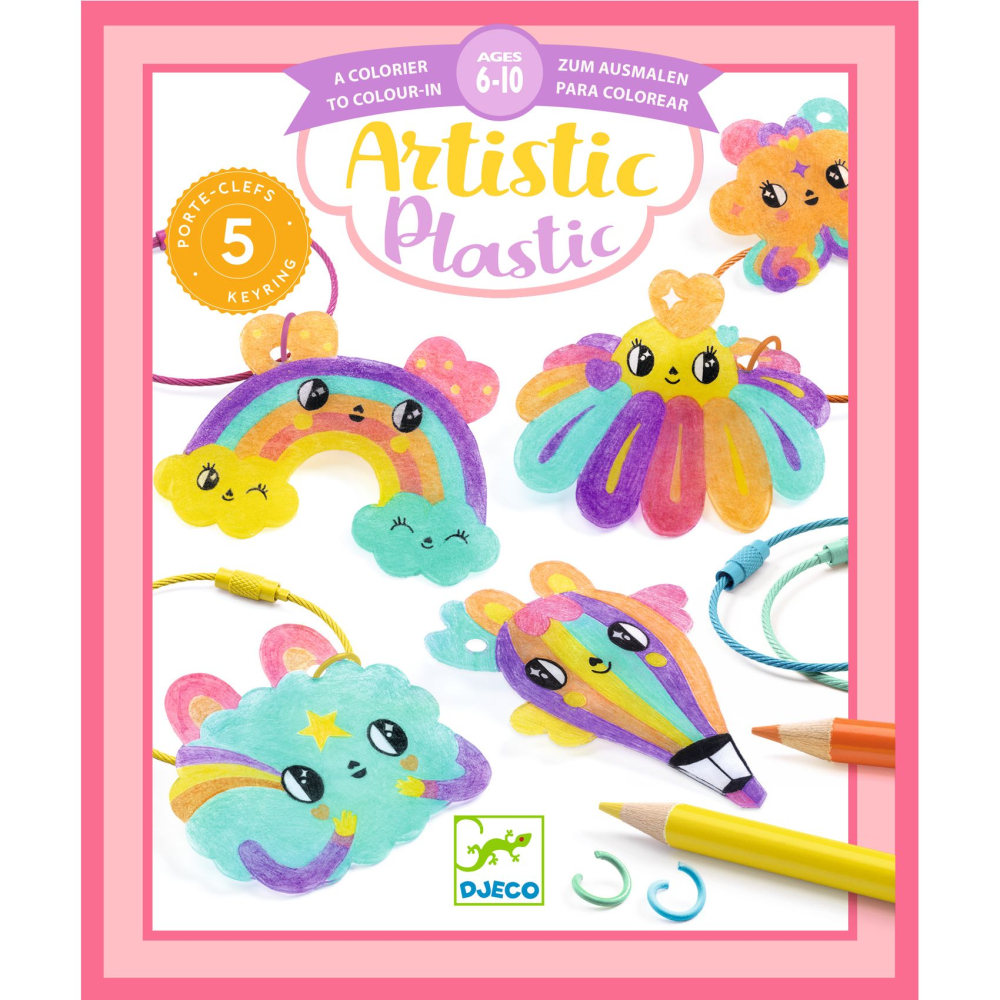 Kreatvna sada DIY Urob si sm Prvesky na ke Artistic Plastic Kawaii Djeco od 6 rokov