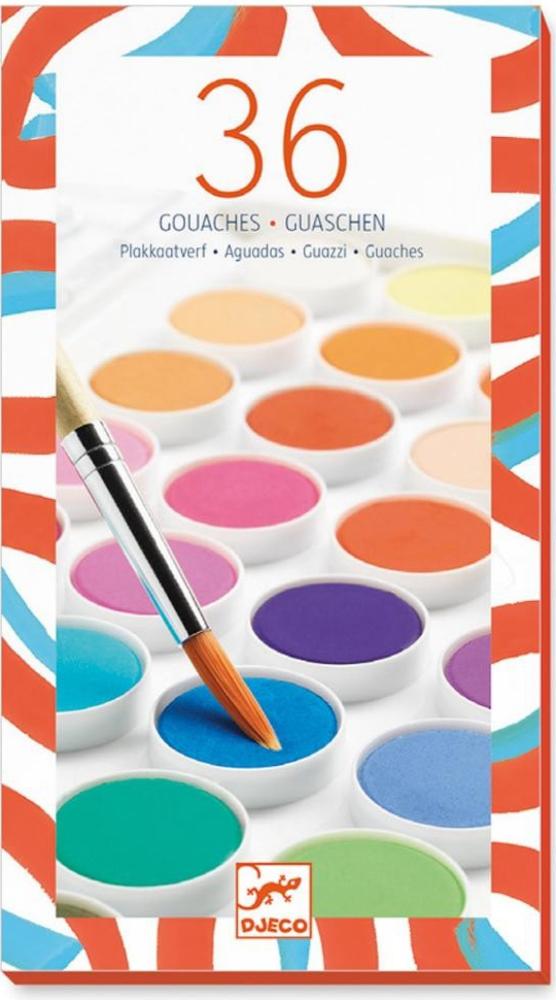 Vodové farby pre deti Djeco 36 farieb od 6 rokov