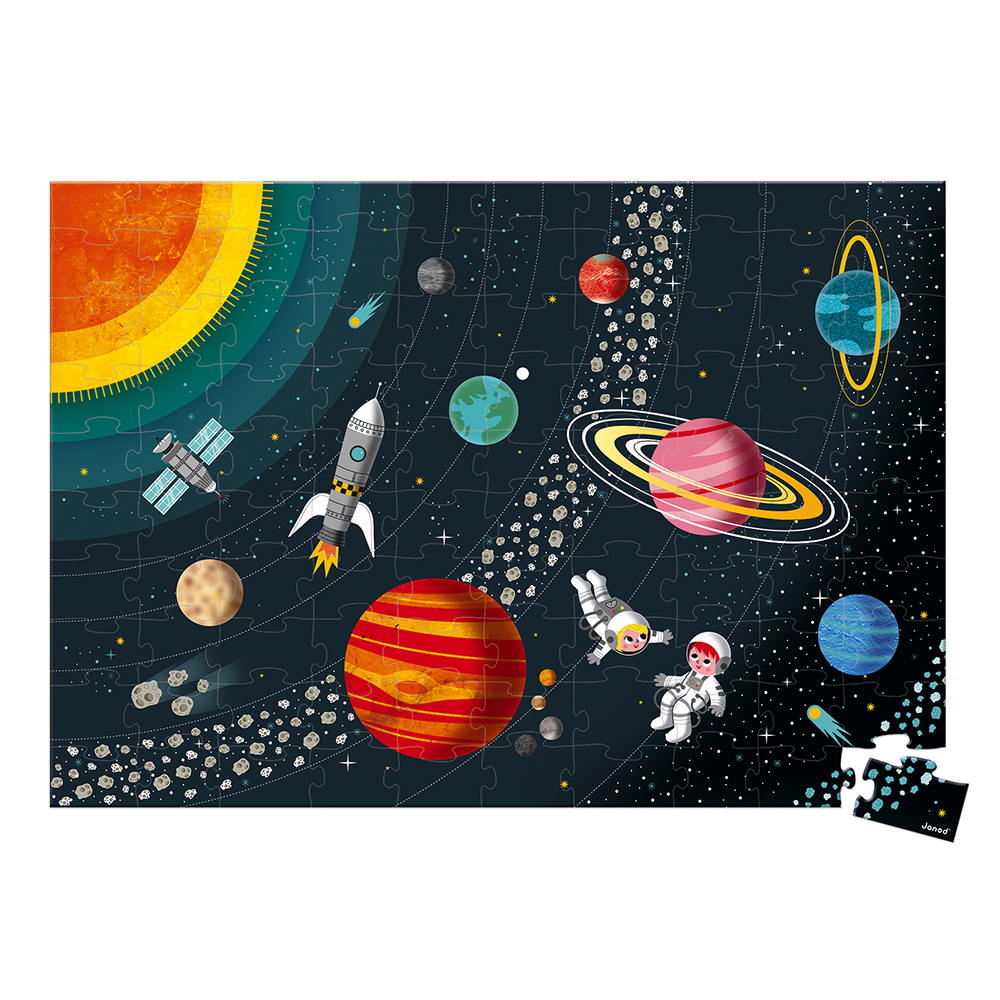 Vzdelvacie puzzle pre deti Vesmr a slnen sstava Janod 100 ks