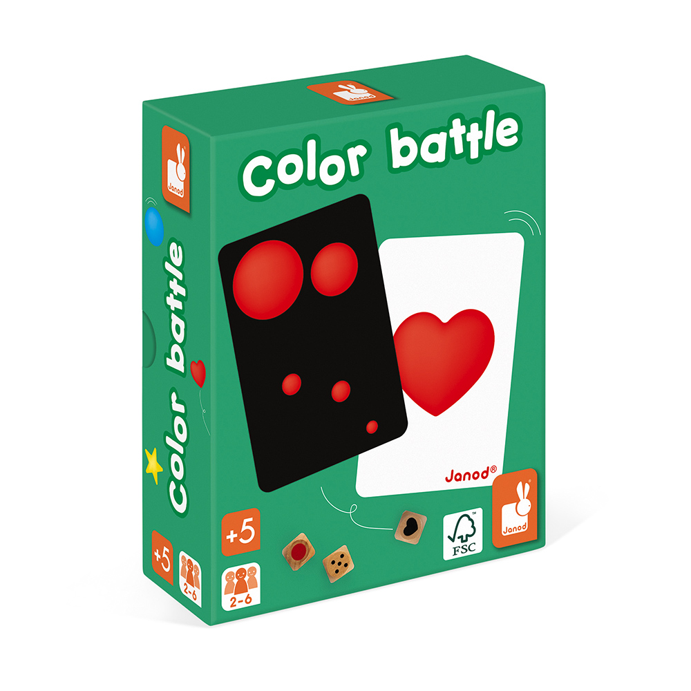 Kartová hra pre deti Rýchle farby Janod na učenie farieb a tvarov od 5 rokov