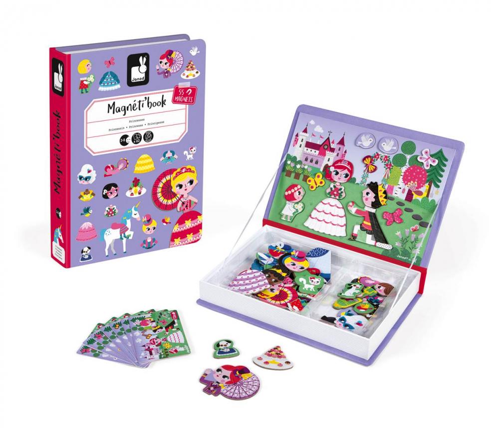 Janod Magnetick kniha skladaka pre deti Princezn Magnetibook
