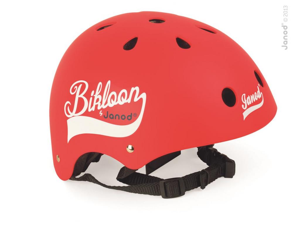 Cyklistická prilba pre deti Bikloon červená Janod s ventiláciou veľkosť 47-54 červená