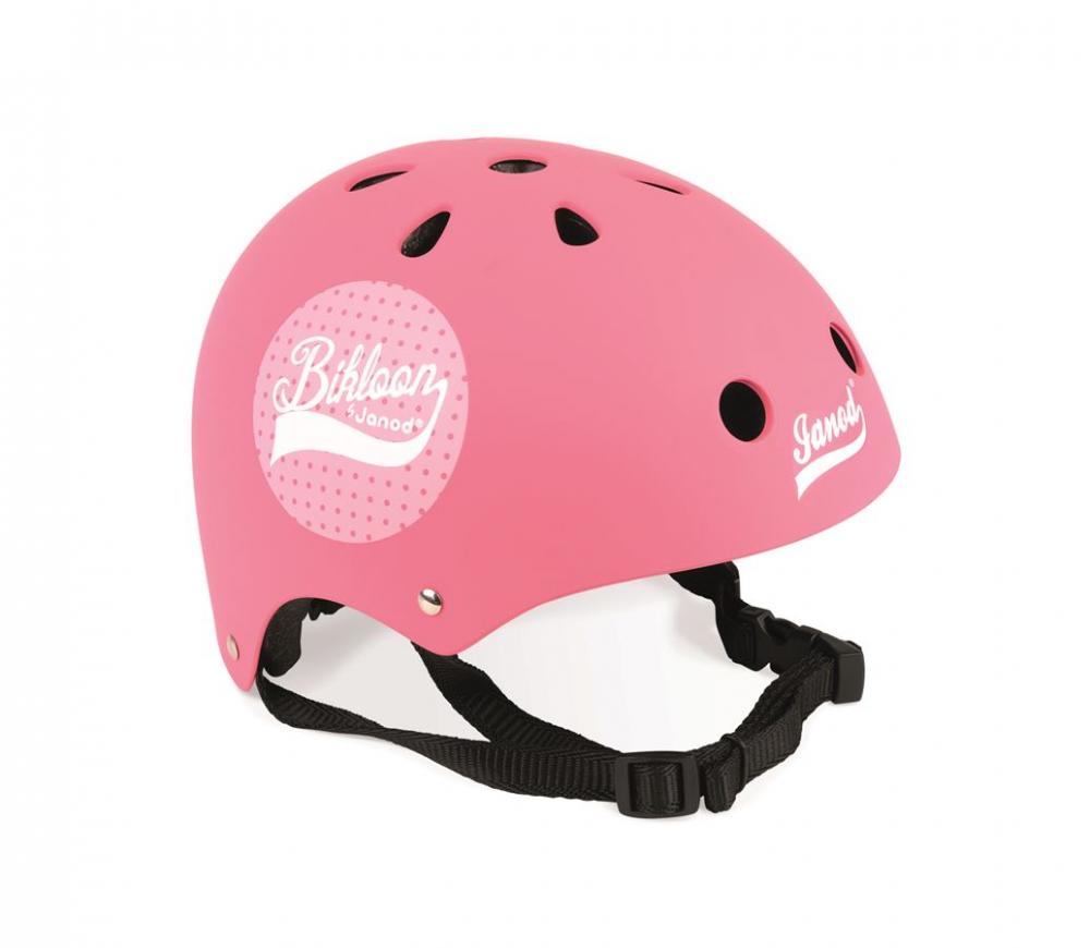 Cyklistick prilba pre deti Bikloon ruov s bodkami Janod s ventilciou vekos 47-54