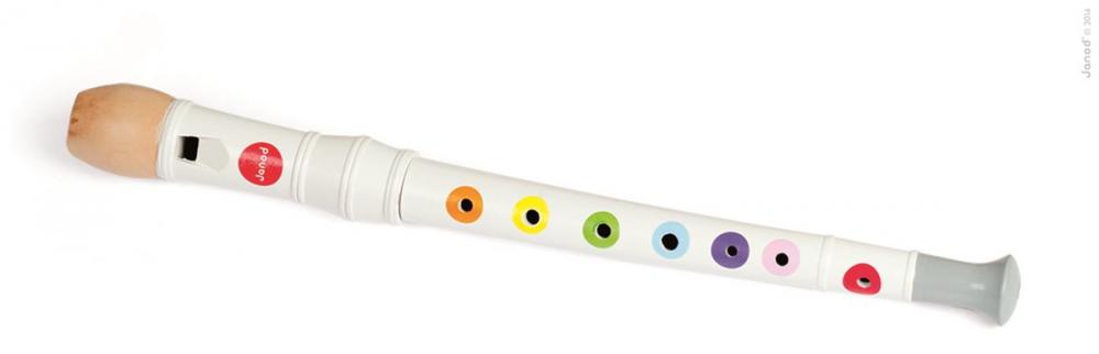 Drevená flauta pre deti Confetti Janod s realistickým zvukom od 3 rokov