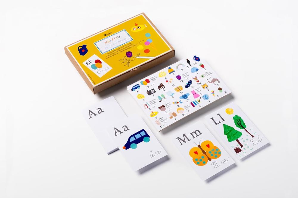 Nalepuj a dokresľuj abecedu ilustrované karty a nálepky pre školákov Poketo