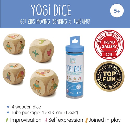 Pohybov hra dreven kocky Joga pre deti Yogi Fun