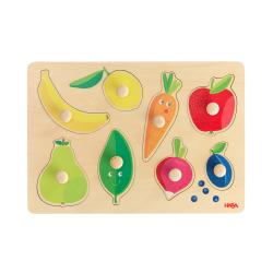 Haba Dreven vkladacie puzzle s chytom Farby ovocie a zelenina 2