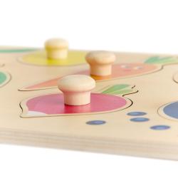 Haba Dreven vkladacie puzzle s chytom Farby ovocie a zelenina 3