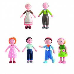 Ohybn postaviky Rodina 6 ks Haba Little Friends