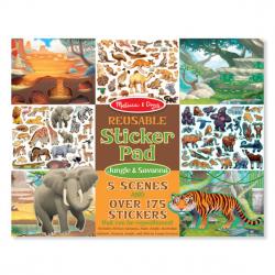 Prelepovateľné samolepky pre deti Džungľa a Savana Melissa and Doug od 2 rokov
