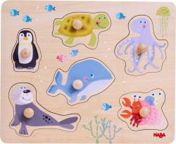 Dreven vkladacie puzzle Morsk zvierat Haba od 1 roka