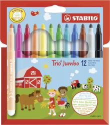 Fixky Trio Jumbo Stabilo hrub 12 ks