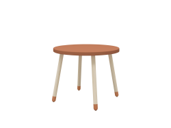 Drevený okrúhly stôl pre deti červený Flexa Dots