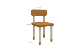8210059110 Flexa Dreven stolika s operadlom pre deti horicov Dots 5