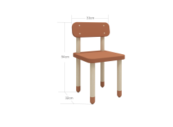 8210059120 Flexa Dreven stolika s operadlom pre deti erven Dots 5